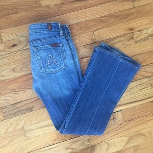 7 For All Mankind "A" Packet Light Wash Jeans